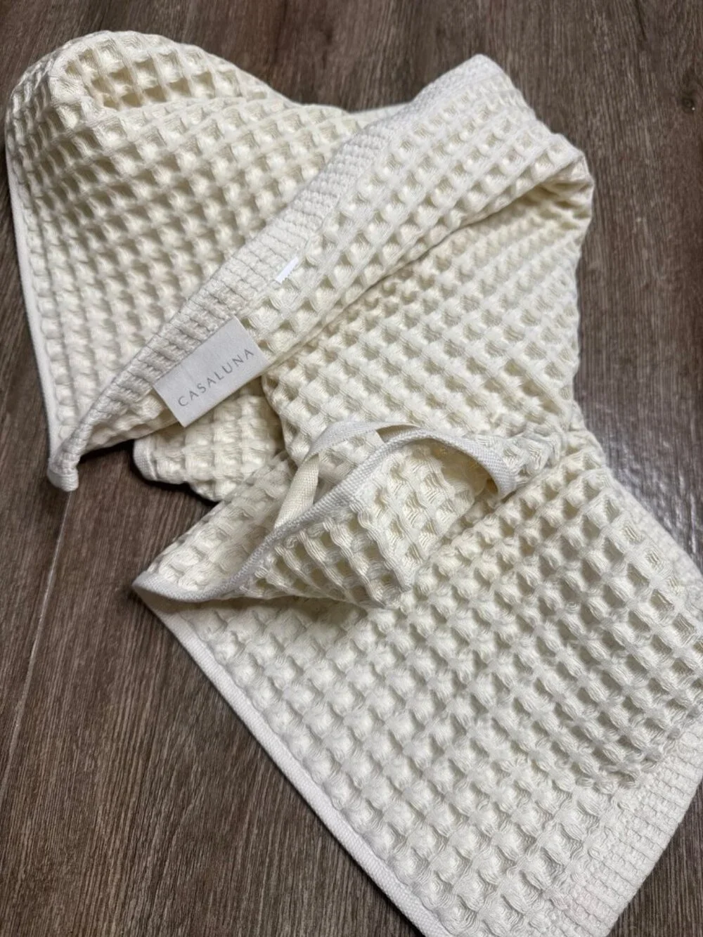 Casaluna Waffle Hand Towel Natural Color 100% Turkish Cotton Target